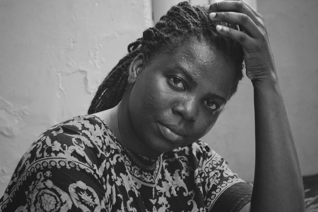proud, black, african, mother, face, portrait, beauty